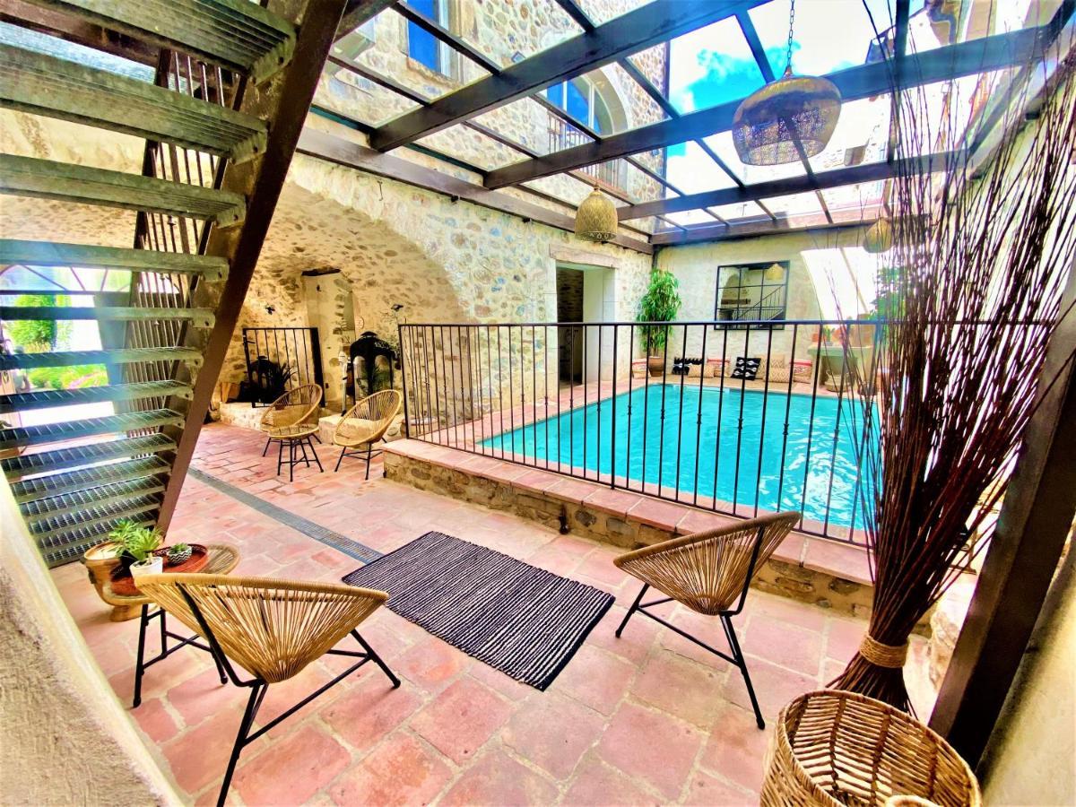 Gite De Groupe 9Ch Ou 3 Gites Independants De 3Ch - Patio Et Piscine Interieure Chauffee Toute L'Annee Vallon-Pont-dʼArc Eksteriør billede